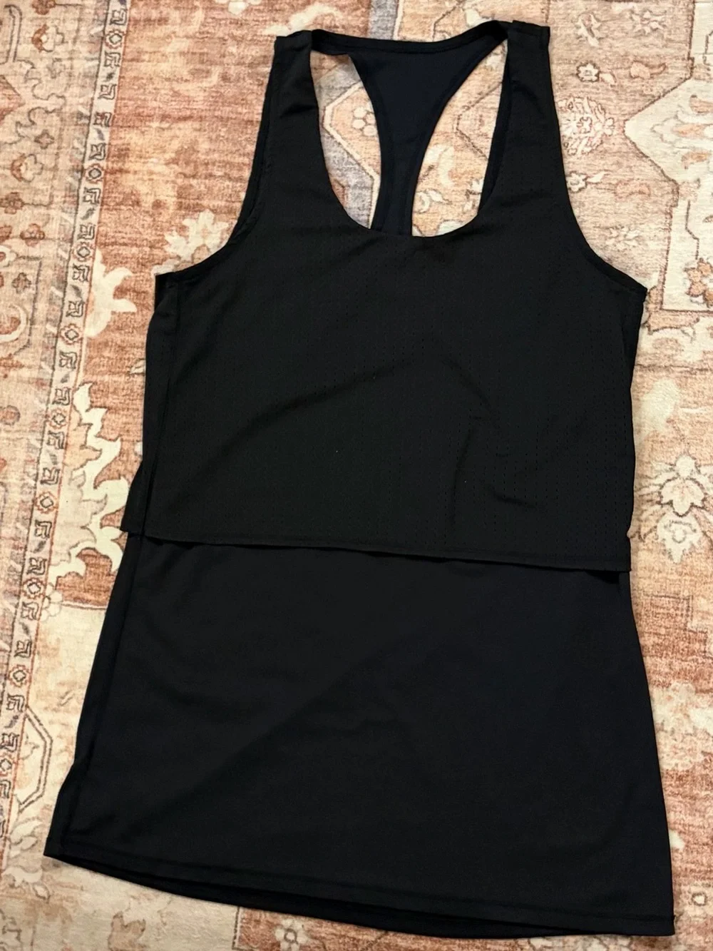 Nike Black Racerback Layered Tank